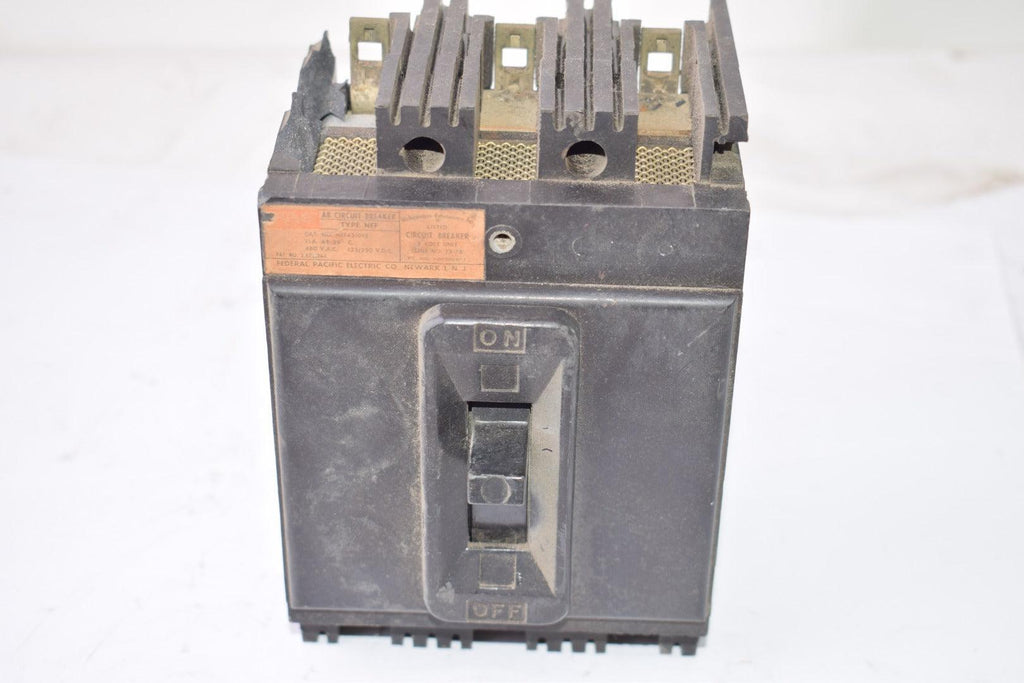 Federal Pacific Electric NEF431015 FPE AB Circuit Breaker Switch Type NEF 480 VAC 3 Pole