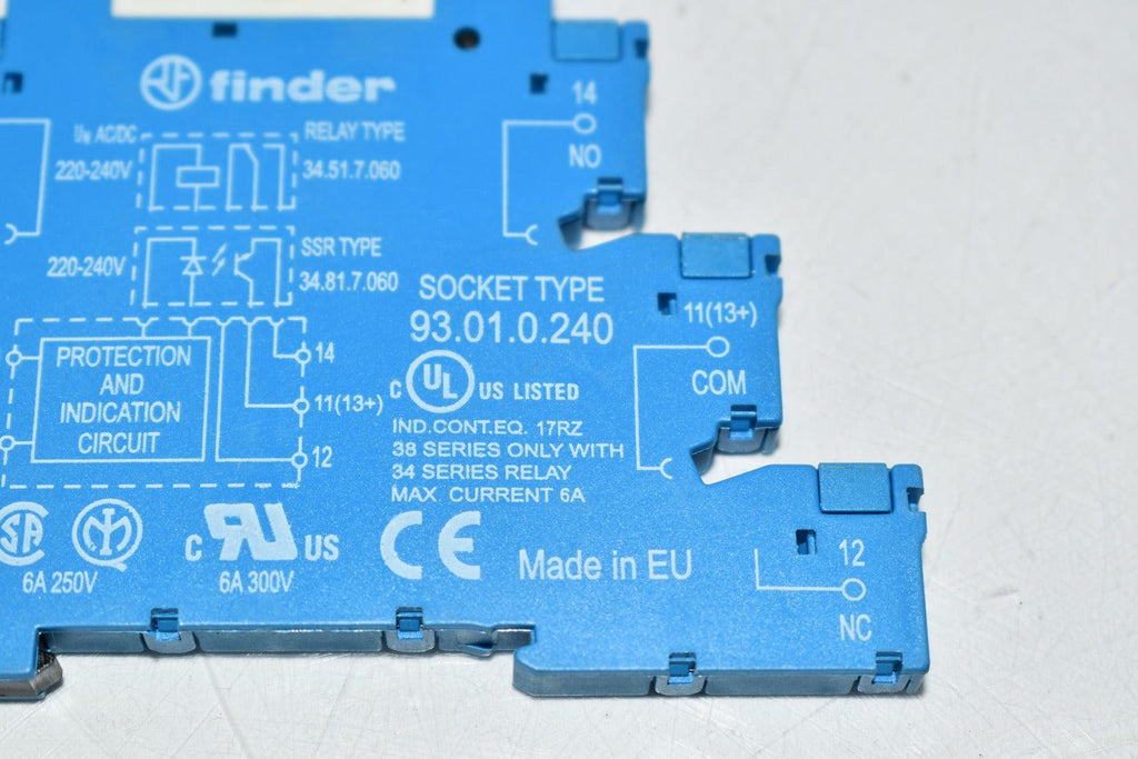 Finder 93.01.0.240 Relay socket 34.51.7.060.0010 Power Relay – VB ...
