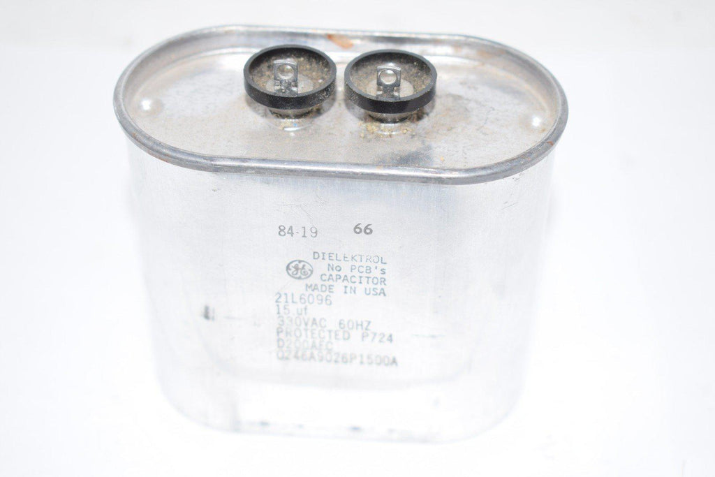 GE 21L6096  CAPACITOR, 15 MFD, 330VAC, CAN, FILM COMPOSITION, +-5% TOLERANCE