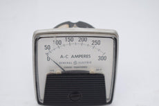 GE 50-152141LSRX2 0-300 A-c Amperes Ammeter Panel Meter, Cracked Glass