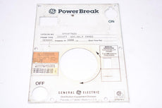 General Electric TPVVF7620 Power Break Replacement Circuit Breaker Frame