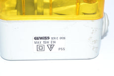 GEWISS Series GW26 15W E14 Yellow Indicator Signal Light GW 26 403