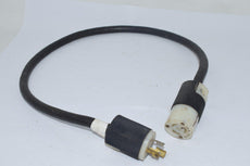 Hubbell 15A 125V Plug & Receptacle 34'' Power Cable