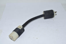 Hubbell 231A 15A 125V 20A Plug & Receptacle Power Cable Extension 12'' OAL