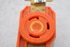 Hubbell 30A 125V Twist-Lock Plug Receptacle Orange White