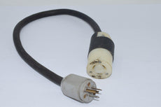Hubbell Arrow-Hart 231A 20A 125V 27'' Plug & Receptacle Power Cable Pigtail