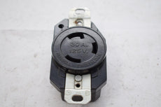 Hubbell Twist-Lock 30A 125 Volts Plug Receptacle Black