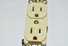 Hubbell WC-596 Ivory Plug Receptacle Dual