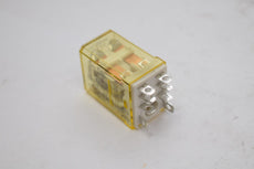 Idec RH2B-ULD-DC24V Relay, Power, DPDT, 10A, 24VDC, w/Indicator and Diode, Blade Terminals