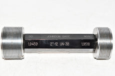 Johnson Gage 2''-12 IN-3B Thread Plug Gage Go PD 1.9459 No GO 1.9518