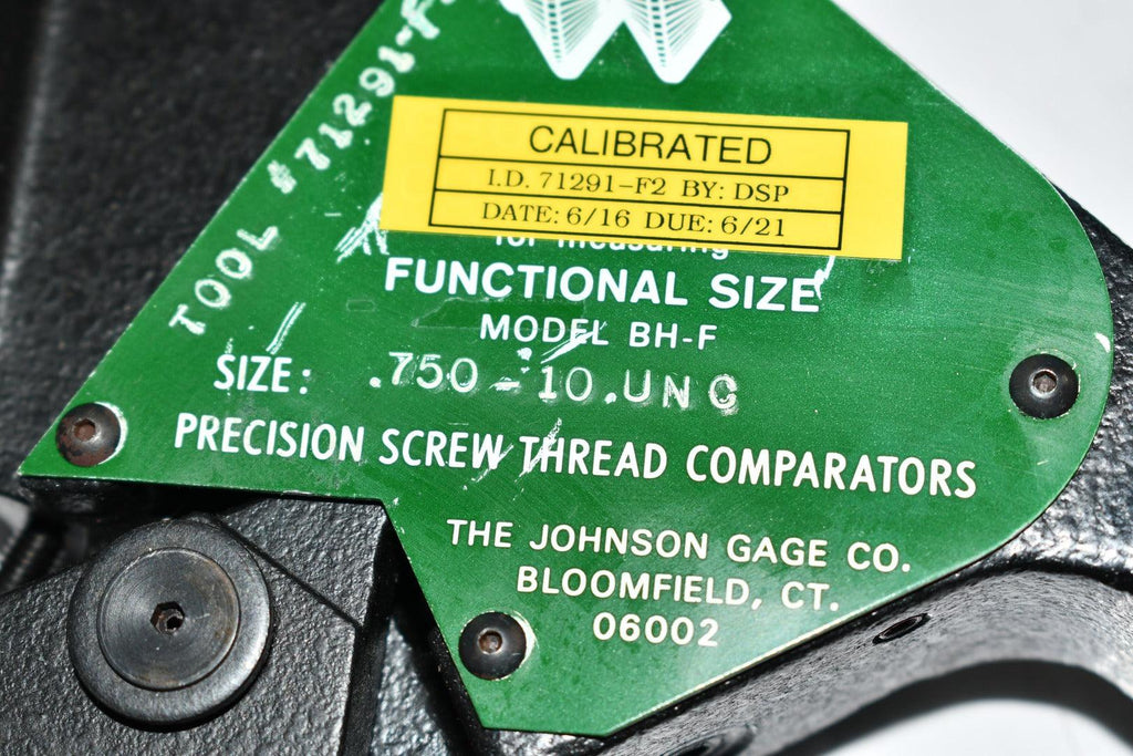 Johnson Gage.750-10 UNC-3A Digital External Thread Gaging Comparator I ...