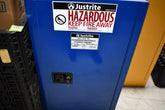 Justrite 861528 Piggyback Hazardous material Fire Steel Safety Cabinet, 15 gal, Steel, Blue