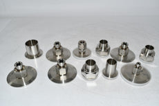 Large Lot of Sanitary Stainless Steel Fittings, Gaskets Seals Flanges Parker & Others