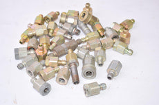 Large Mixed Lot of Hydraulic Coupling Fittings, Quick Disconnect, Mixed Sizes 6 LBS