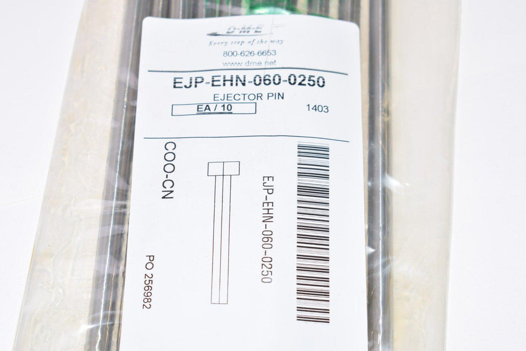 Lot of 10 NEW DME Company, Model EJPEHN0600250, Ejector Pins