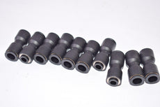 Lot of 10 NEW LEGRIS 3/8 in x 1/4 in Plastic Unequal Straight Union, Black