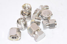 Lot of 10 NEW Parker 316 MMN SS Adapter Fittings, Mixed Lot, Mixed Sizes
