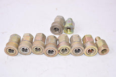 Lot of 10 Snap-Tite Quick Connect Couplings, Mixed Lot Mixed Sizes