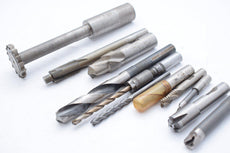 Lot of 11 Machinist Tooling, Keyseat Cutter Counterbore Drill End Mill Indexable Tool Holder