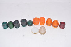 Lot of 12 Westinghouse 0T1 Lenses For Illuminated Switches, Amber, Red, Green, Clear