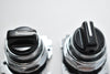 Lot of 2 Black Selector Switches CAM 3 0902