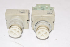 Lot of 2 Idec ABW R810 Push Button Switches - No Caps