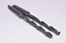 Lot of 2 NEW 15/32'' High Speed Steel Twist Head 2 Flute Drills, 8-3/16'' x 1/2'' Shank