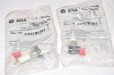 Lot of 2 NEW Allen Bradley 800A-T2GR MAINTAINED PUSH BUTTONS