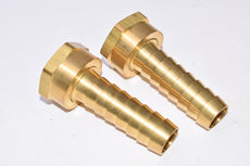 Lot of 2 NEW Brass Barb Hose Fittings 1/2'' x 15/16''