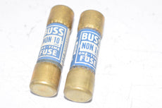 Lot of 2 NEW Bussmann NON-10 One-Time Fuses 10 Amp