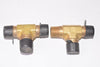 Lot of 2 NEW Parker Brass 3-Way Pipe Fittings, 5/8'' OD x 3/8'' ID
