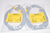 Lot of 2 NEW TURCK RKV 4.4T-2-RSV 4.4T Cordset, M12 Female Straight to M12 Male