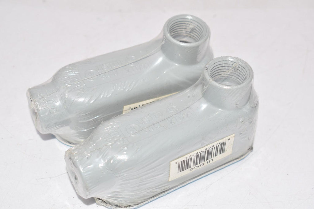 Lot of 2 NEW Westgate Manufacturing Threaded Conduit Bodies Type LB Series LB-50CG