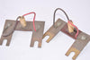 Lot of 2 Vintage Industrial Devices 1010B1 Amber Indicator Lights 3-7/8'' W