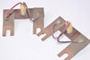 Lot of 2 Vintage Industrial Devices 1010B1 Amber Indicator Lights
