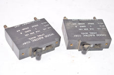 Lot of 2 Wood Electric 124-201-101 Circuit Breaker Switches 1 Amp 250VAC