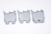 Lot of 3 Entrelec M6/8 Screw Clamp Terminal Blocks - Dark Grey