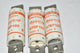 Lot of 3 Gould Ferraz Shawmut A70P100 Type 4 Fuse 100A 700 volts