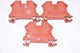 Lot of 3 NEW Allen Bradley 1492-J4 Terminal Blocks - Maroon