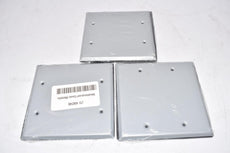 Lot of 3 NEW Bell 5175-0 Two-Gang Box Blank Cover - Aluminum