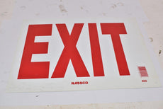 Lot of 3 NEW Nassco Exit Signs, Polyester, 14'' W 10'' H