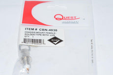 Lot of 3 NEW Quest Technology CBN-4030 Conn BNC F Solder Lug ST Panel Mount
