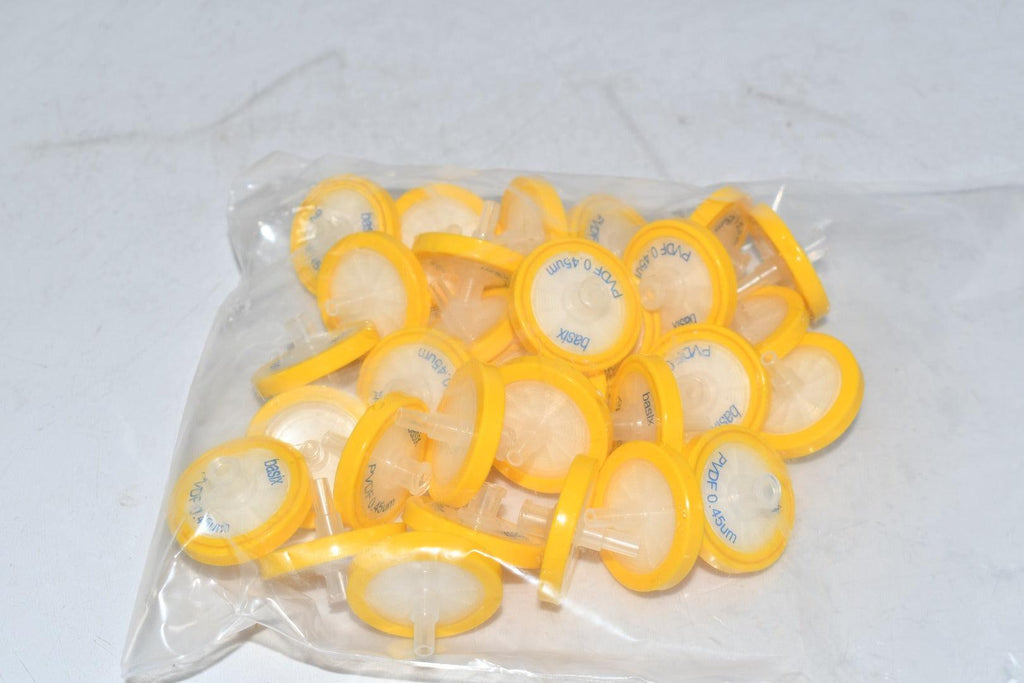 Lot of 30 NEW Basix PVDF 0.45um Syringe Filters, PVDF, Non-Sterile