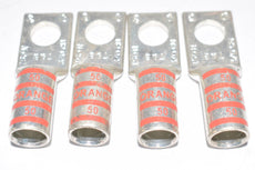 Lot of 4 NEW Thomas & Betts T&B 3/0 CU 150N 50 Orange Terminal Lugs