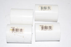 Lot of 4 NIBCO 429 Series PVC Pipe Coupling, Slip-on 40 Gauge Coupling, White, 1''