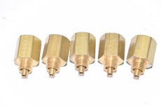 Lot of 5 Brass Parker Pneumatic Fittings, Air Fittings