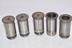 Lot of 5 LYNDEX NIKKEN KM1 Straight Collets, Machinist Tooling Mixed Sizes