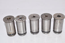 Lot of 5 LYNDEX NIKKEN Straight Collets Milling Chuck Mixed Sizes Machinist Tooling