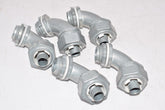 Lot of 5 NEW Appleton NEER LML-01 Non-Insulated Conduit Connector, 3/8'' 90 Degree