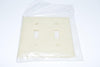 Lot of 5 NEW Bryant Ivory 2-Gang Unbreakable Toggle Switch Cover Nylon Wallplate N2172